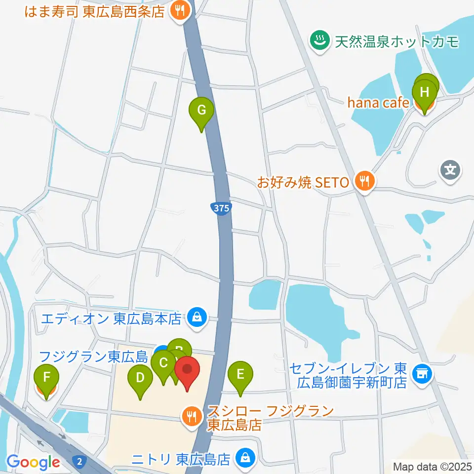 T・ジョイ東広島周辺のカフェ一覧地図
