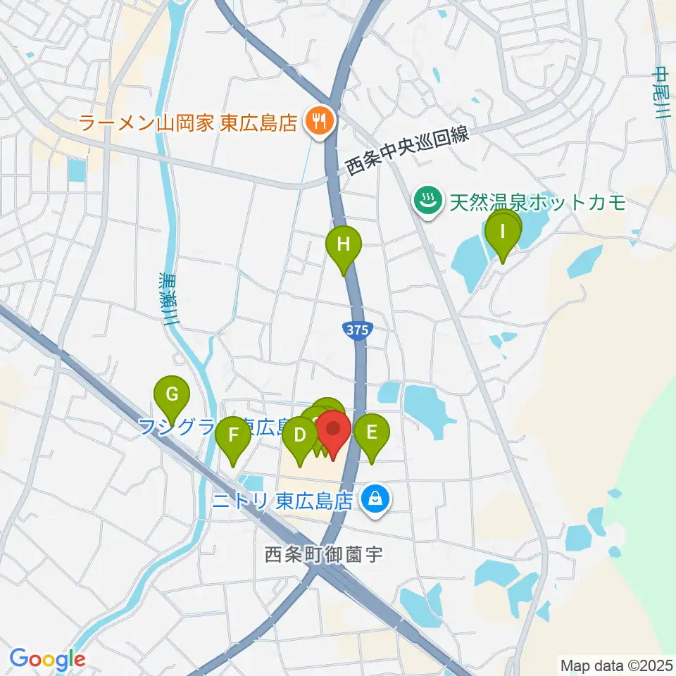 T・ジョイ東広島周辺のカフェ一覧地図
