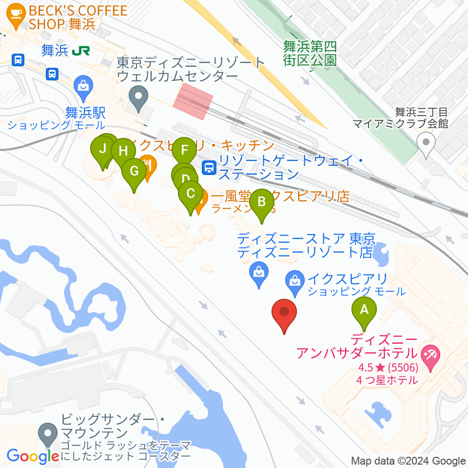 シネマイクスピアリ周辺のカフェ一覧地図