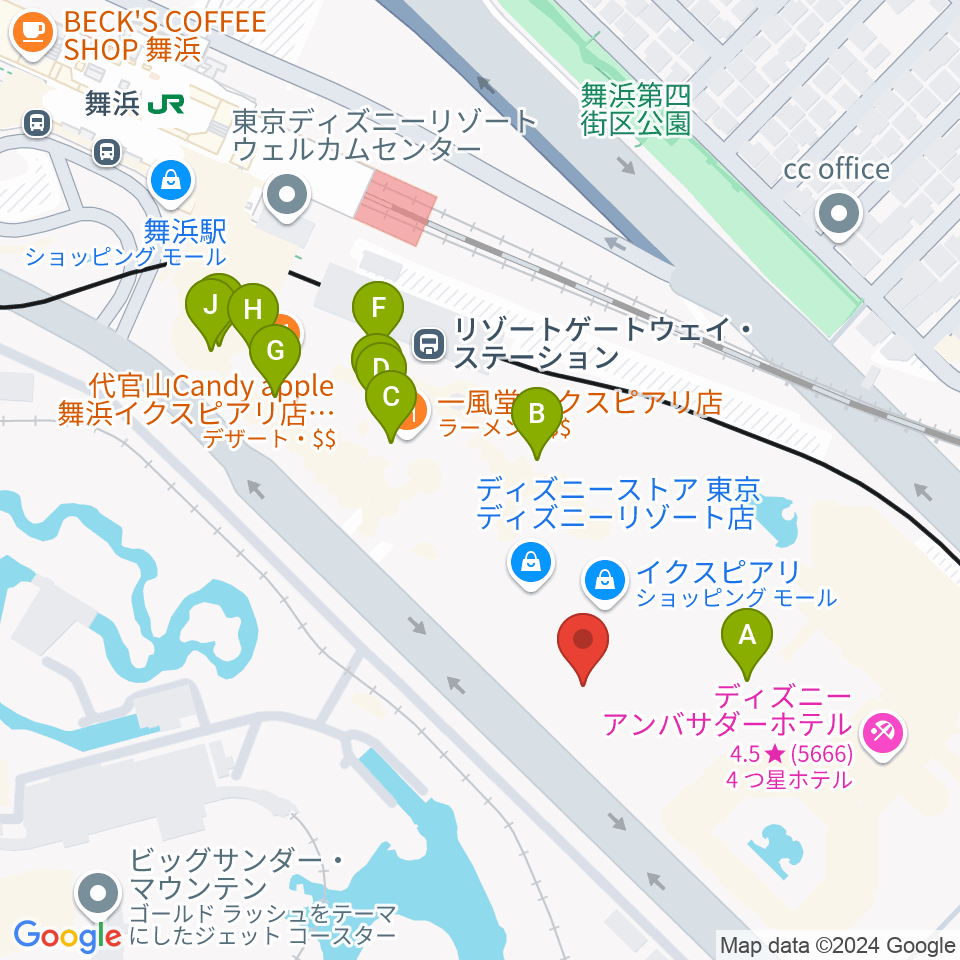 シネマイクスピアリ周辺のカフェ一覧地図