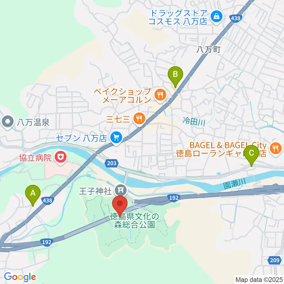 すだちくん森のシアター周辺のカフェ一覧地図