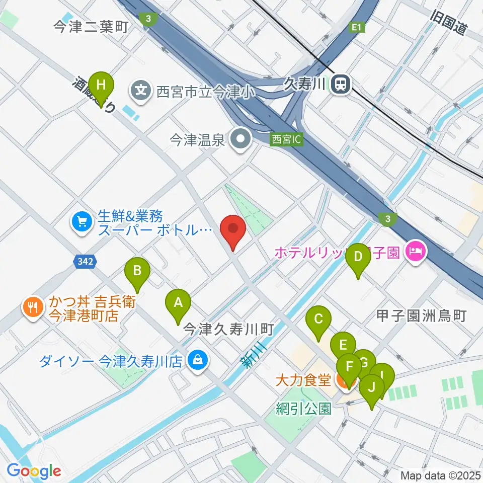 スタジオ1812周辺のカフェ一覧地図
