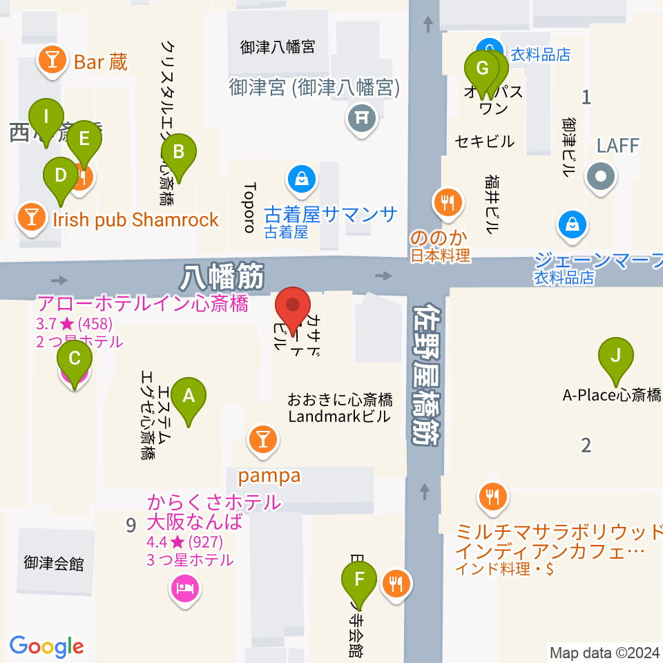 新神楽周辺のカフェ一覧地図