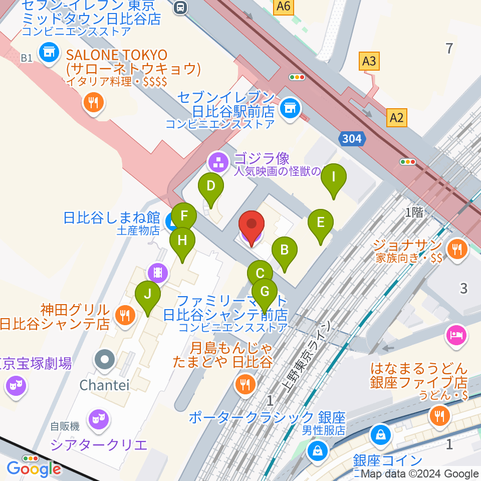 TOHOシネマズシャンテ周辺のカフェ一覧地図