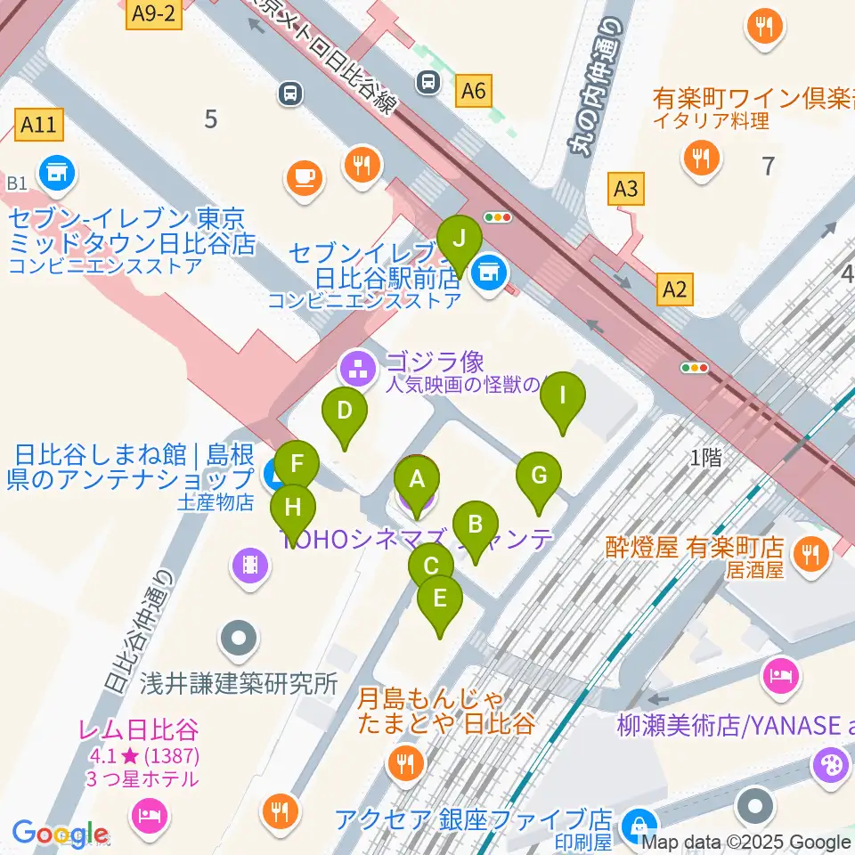 TOHOシネマズシャンテ周辺のカフェ一覧地図