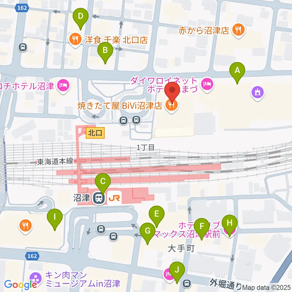シネマサンシャイン沼津周辺のカフェ一覧地図
