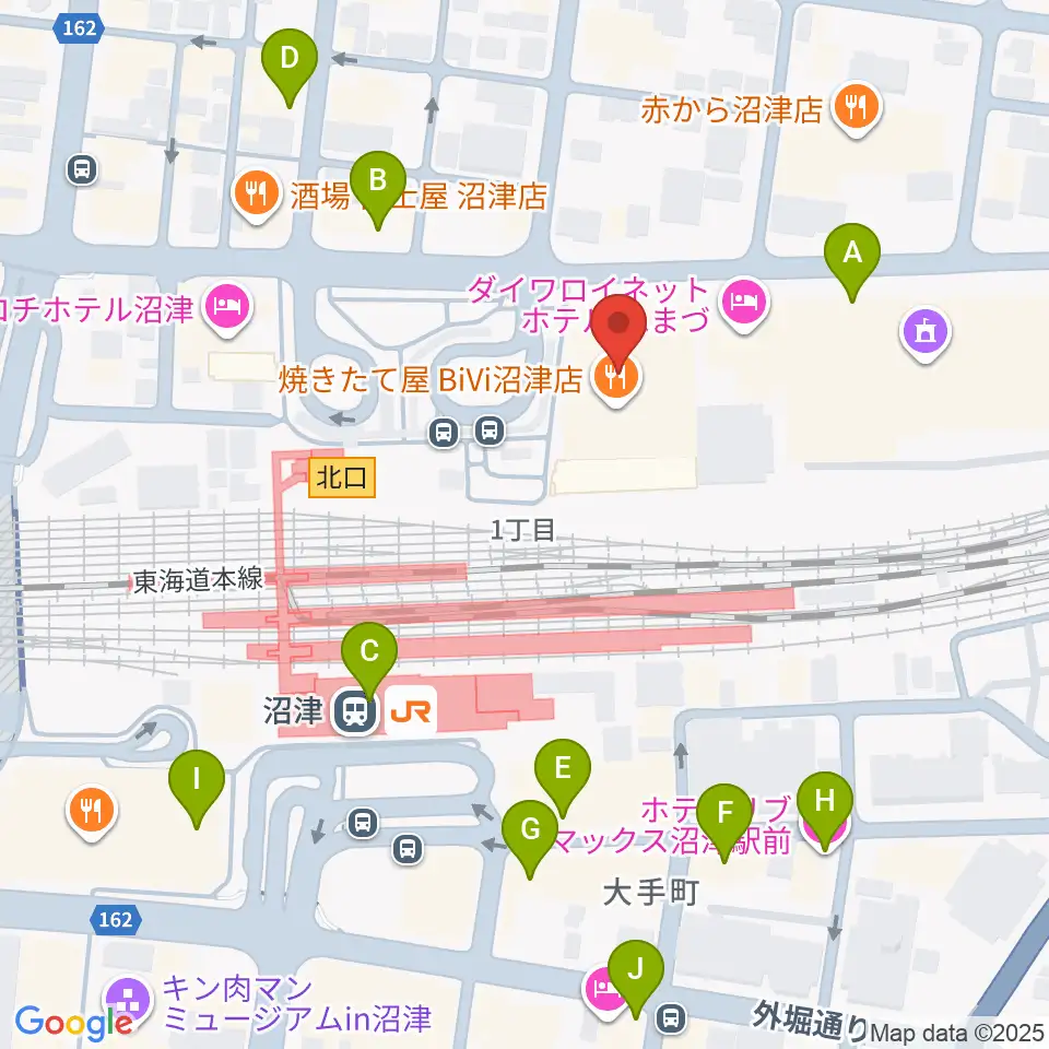 シネマサンシャイン沼津周辺のカフェ一覧地図