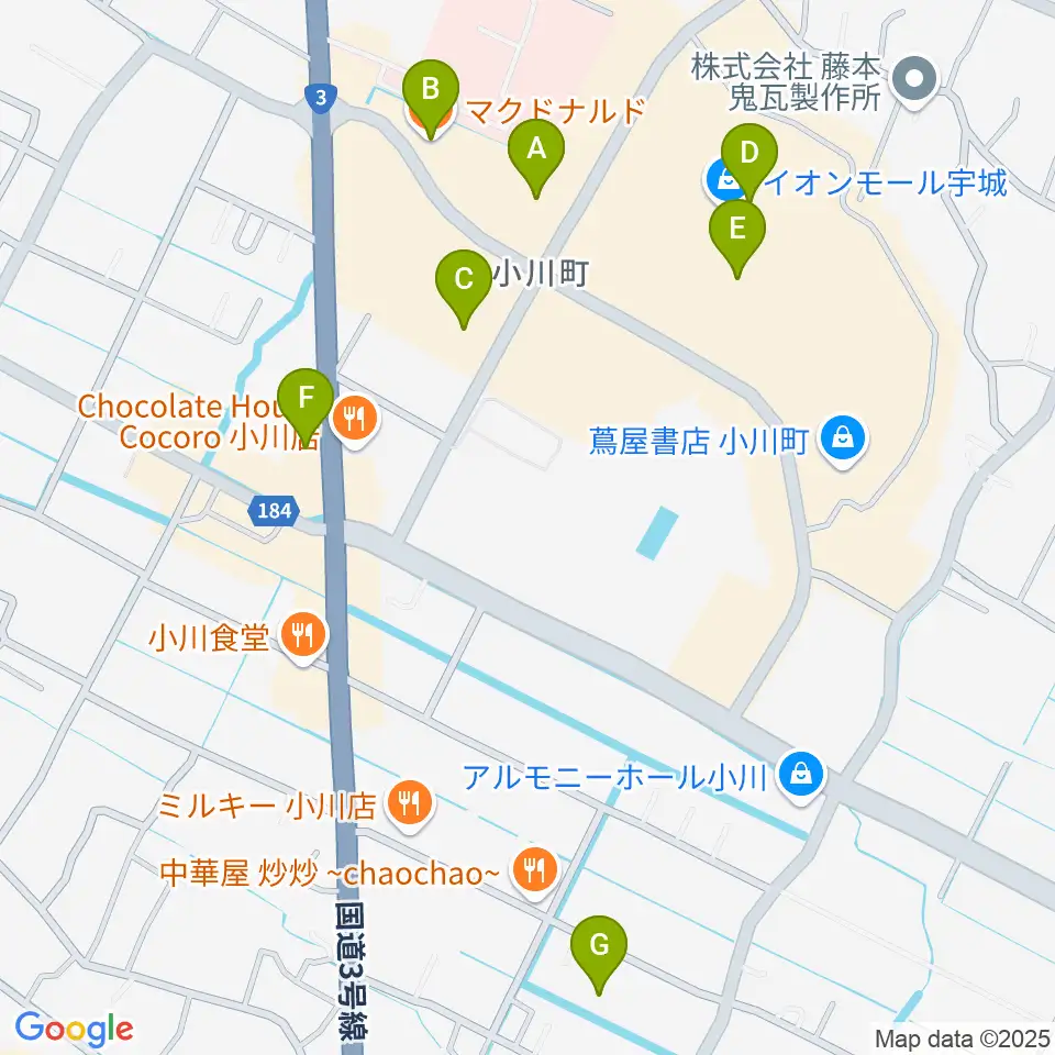 TOHOシネマズ宇城周辺のカフェ一覧地図