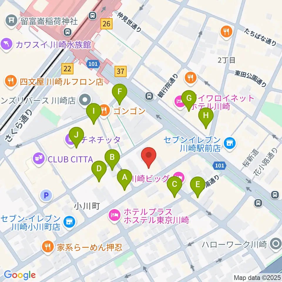スタジオ太鼓庵周辺のカフェ一覧地図