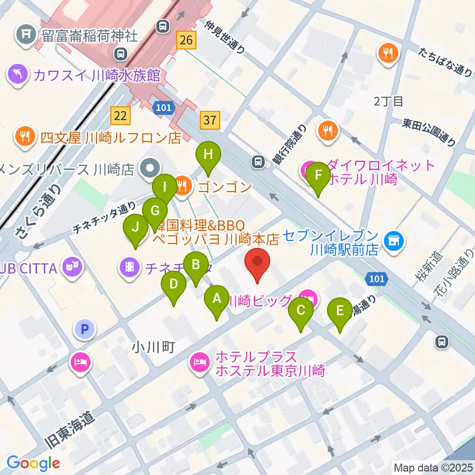 スタジオ太鼓庵周辺のカフェ一覧地図