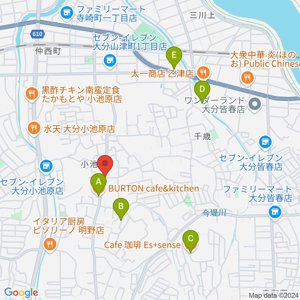 261サヴォイスタジオ周辺のカフェ一覧地図