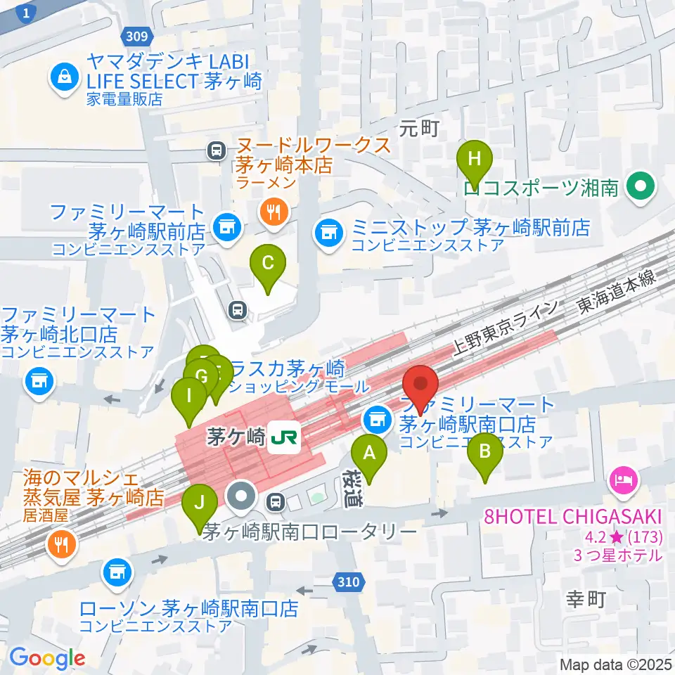 春秋会館周辺のカフェ一覧地図