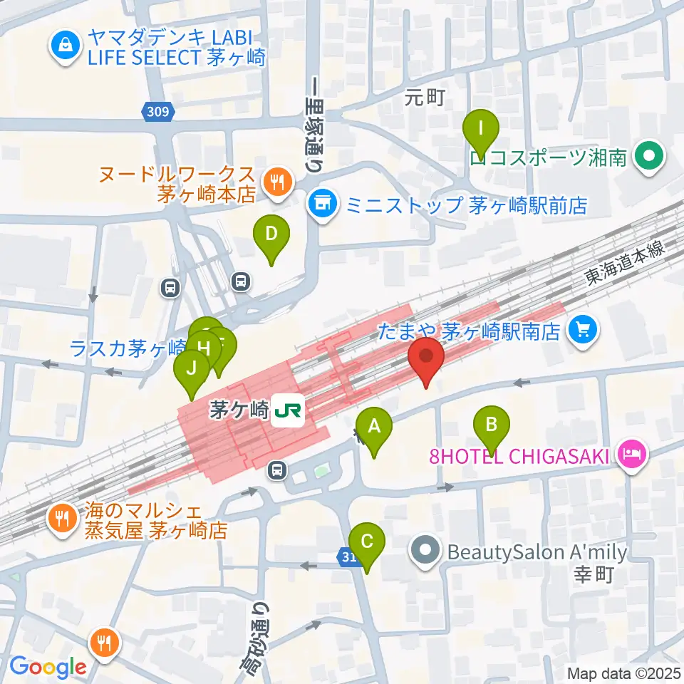 春秋会館周辺のカフェ一覧地図