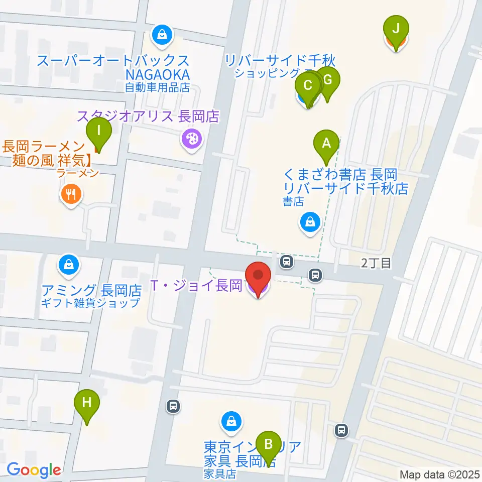 T・ジョイ長岡周辺のカフェ一覧地図