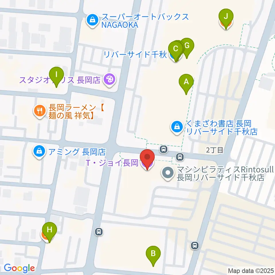 T・ジョイ長岡周辺のカフェ一覧地図