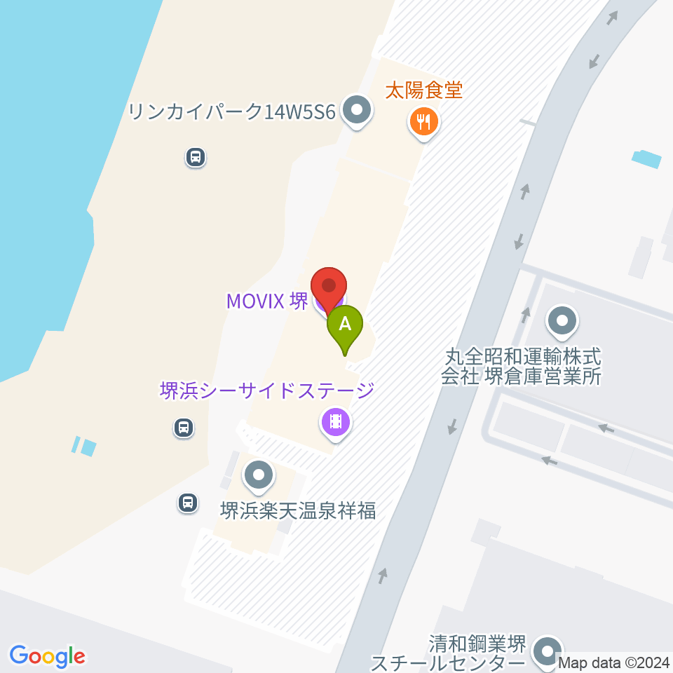 MOVIX堺周辺のカフェ一覧地図