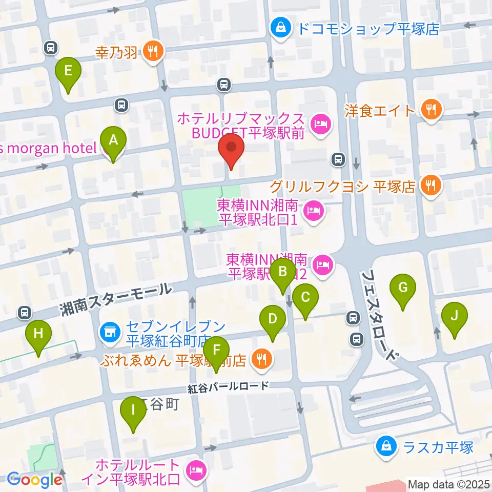 平塚パイプライン周辺のカフェ一覧地図