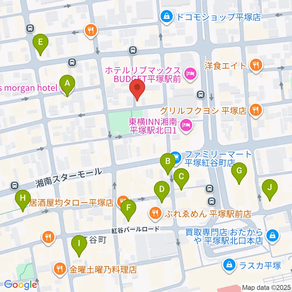 平塚パイプライン周辺のカフェ一覧地図