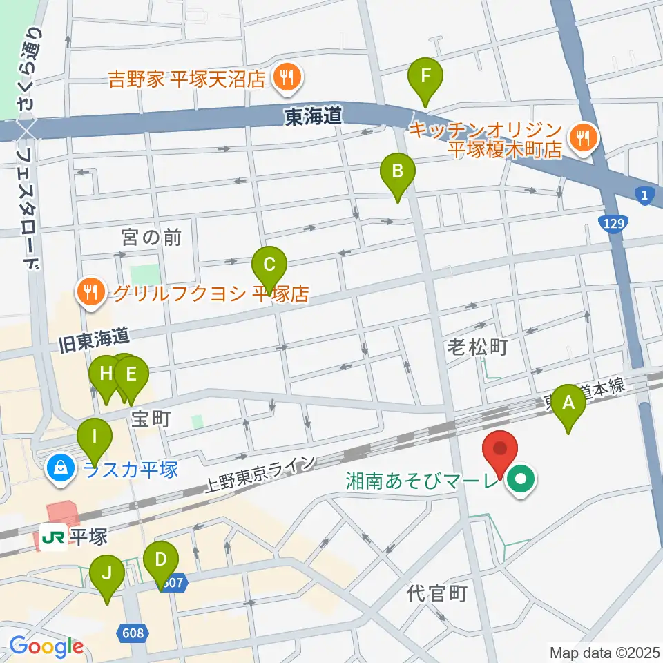シネプレックス平塚周辺のカフェ一覧地図