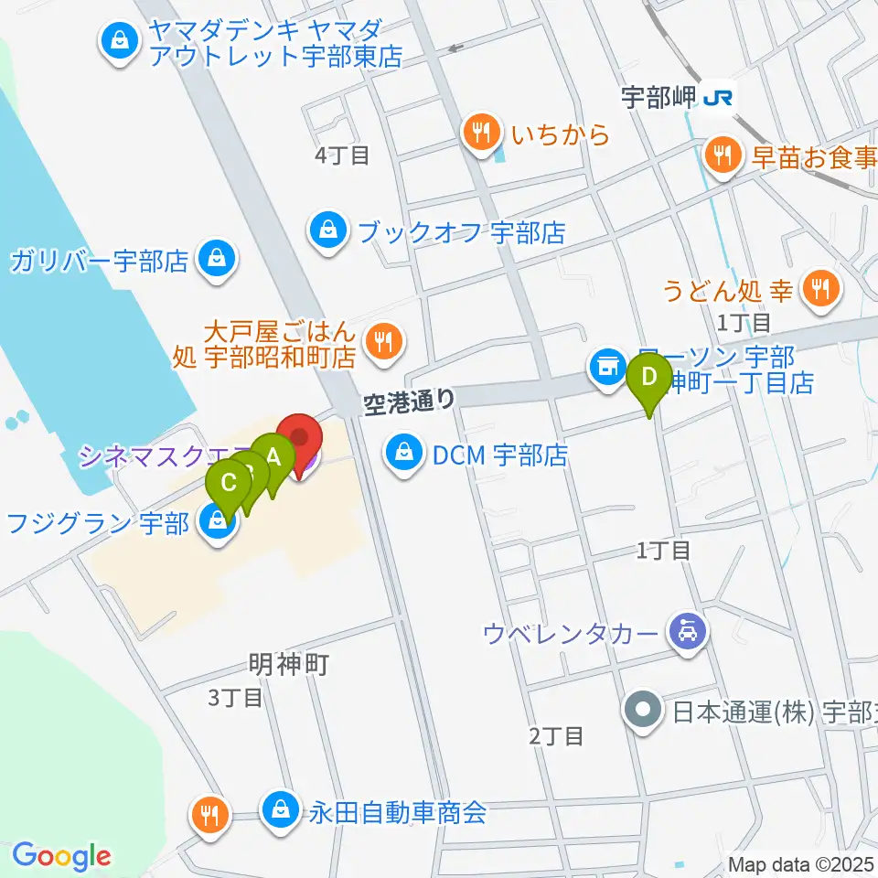 シネマ・スクエア7周辺のカフェ一覧地図