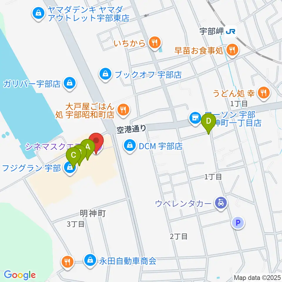 シネマ・スクエア7周辺のカフェ一覧地図