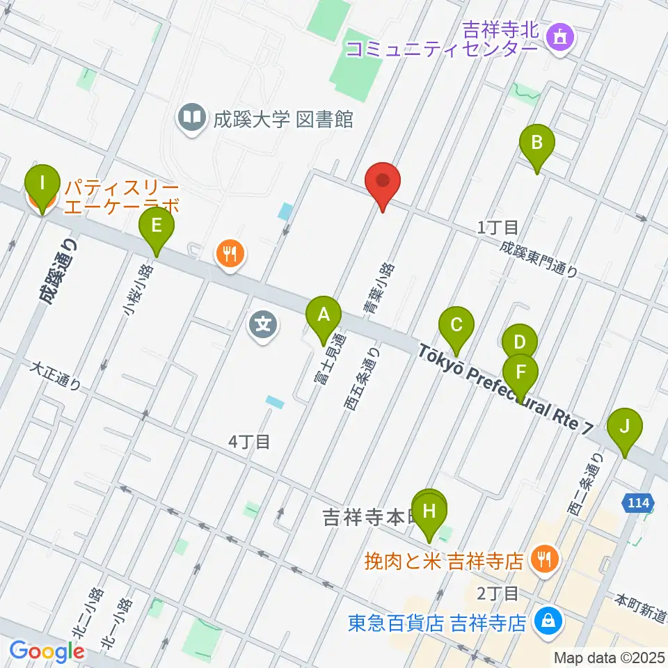 管楽器修理工房Prosit周辺のカフェ一覧地図