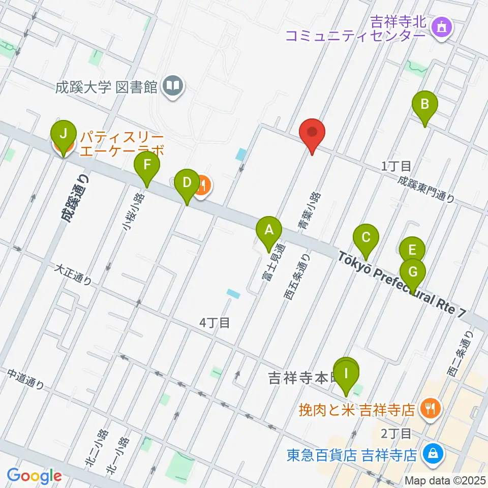 管楽器修理工房Prosit周辺のカフェ一覧地図