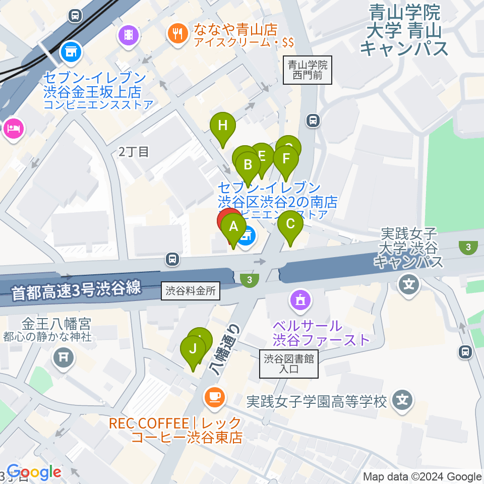 渋谷LOFT HEAVEN周辺のカフェ一覧地図