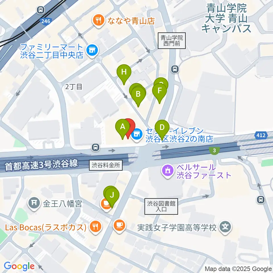 渋谷LOFT HEAVEN周辺のカフェ一覧地図