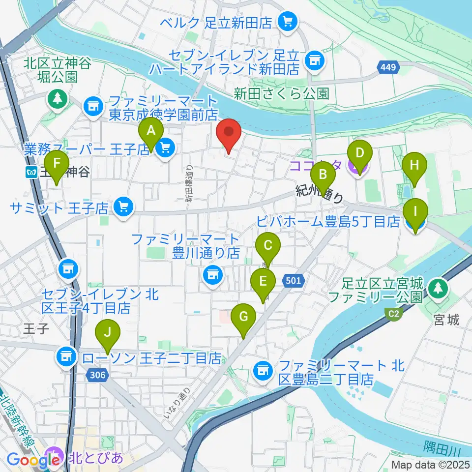 東京バビロン周辺のカフェ一覧地図