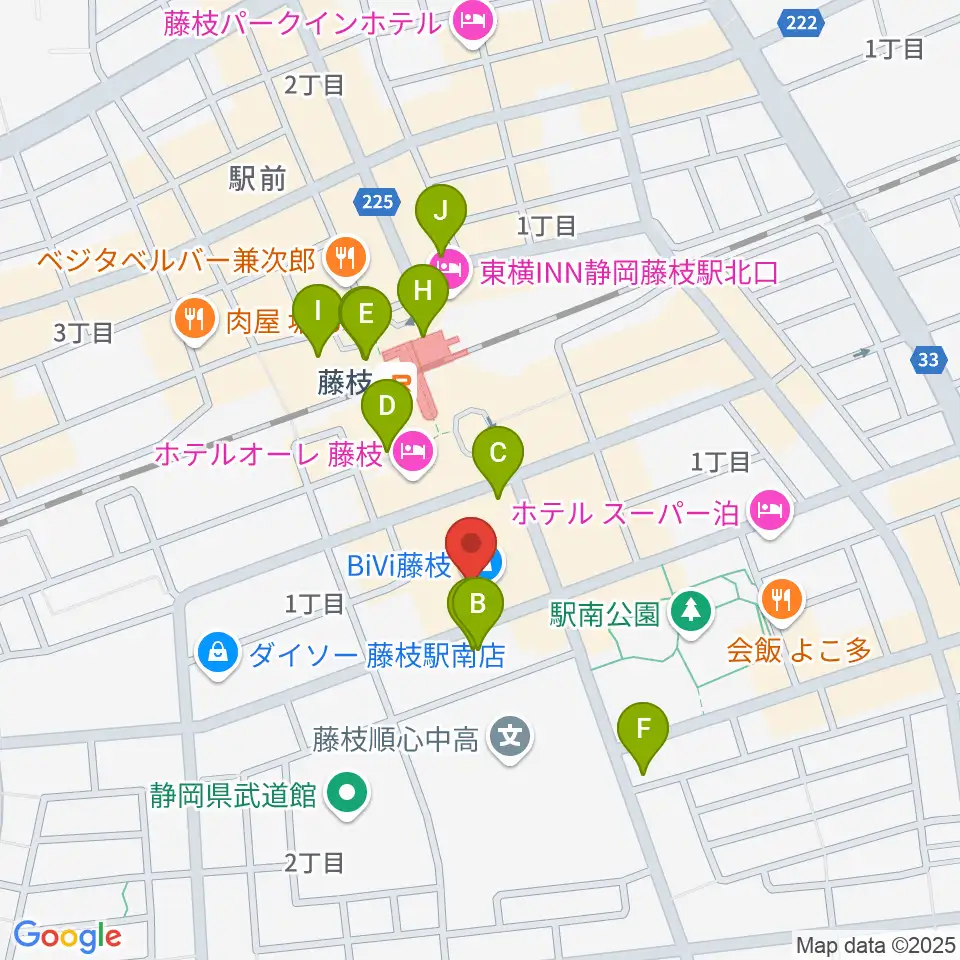 藤枝シネ・プレーゴ周辺のカフェ一覧地図