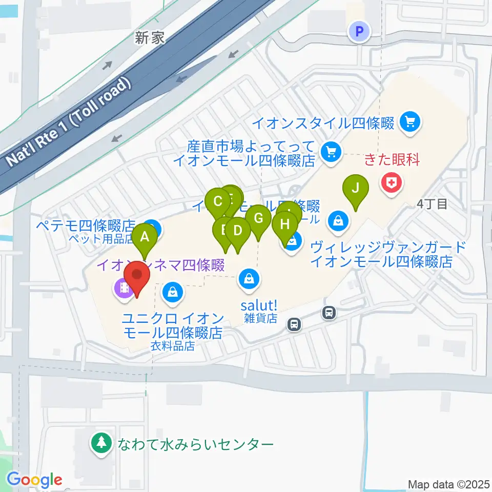 イオンシネマ四條畷周辺のカフェ一覧地図