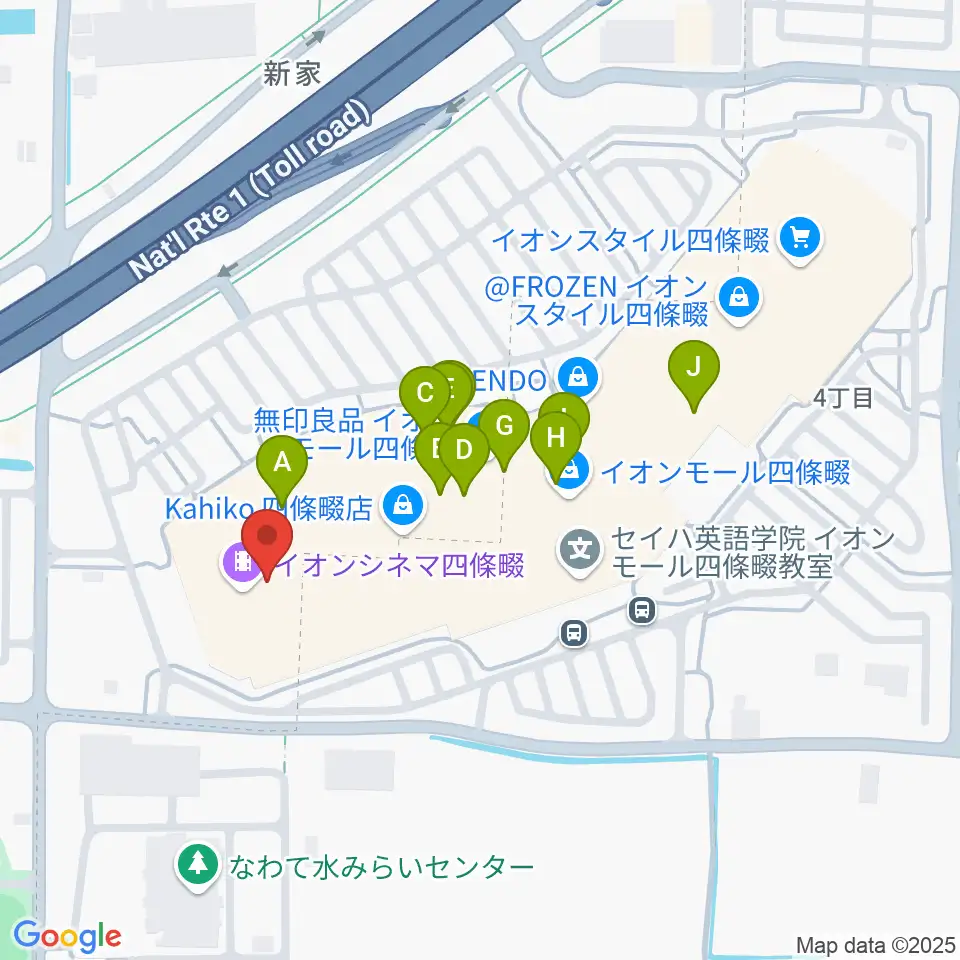 イオンシネマ四條畷周辺のカフェ一覧地図