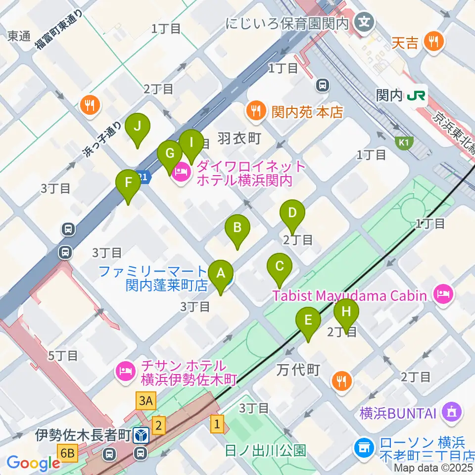 スタージス周辺のカフェ一覧地図