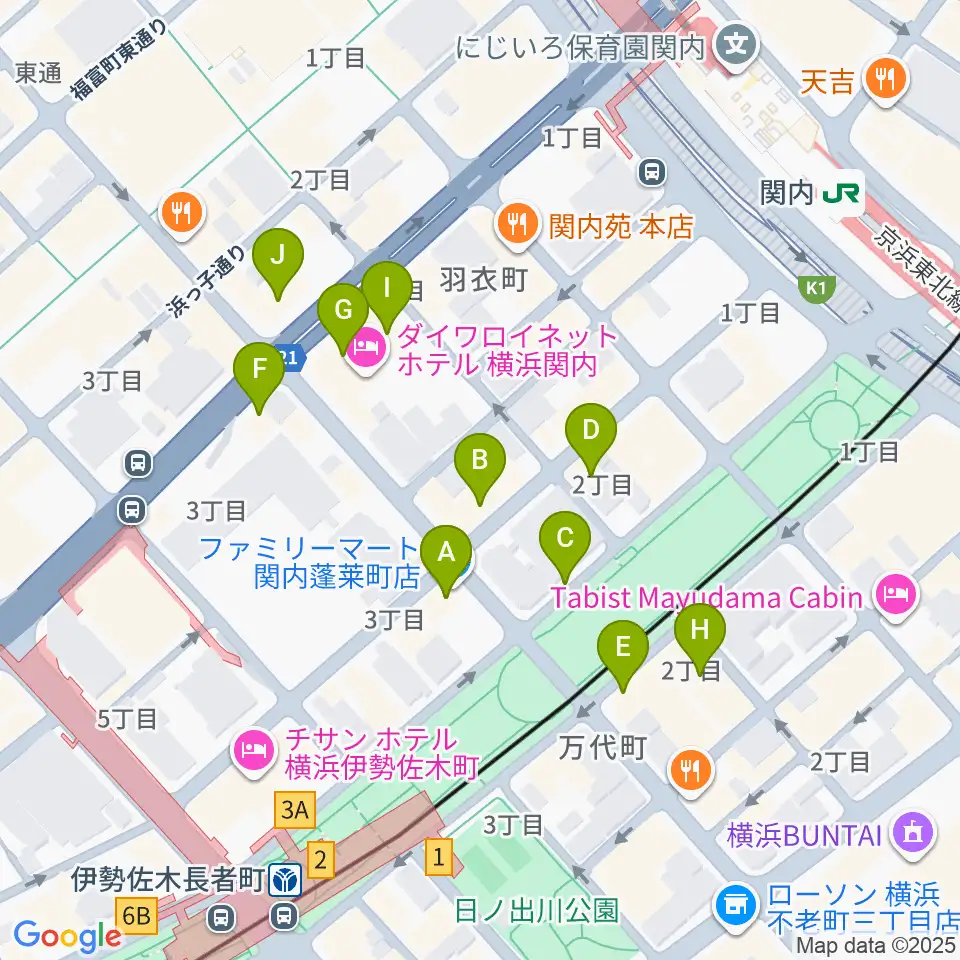 スタージス周辺のカフェ一覧地図