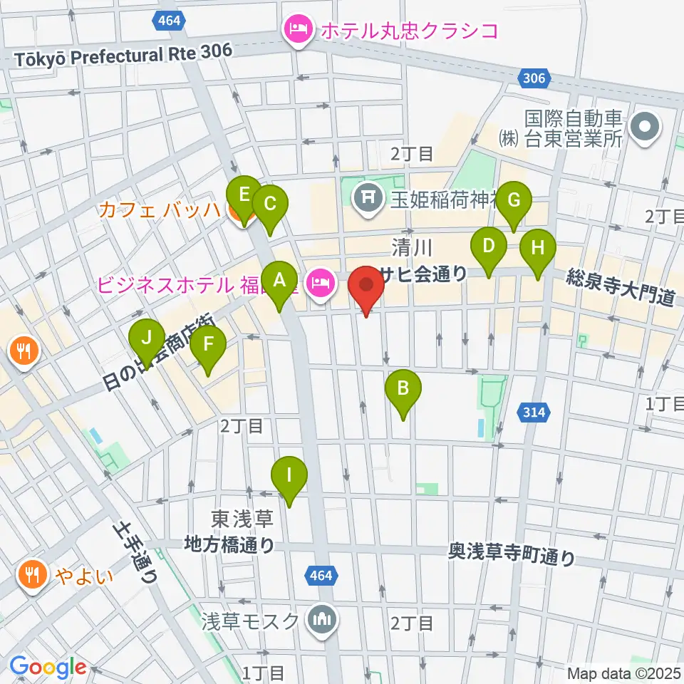 Void Lab周辺のカフェ一覧地図