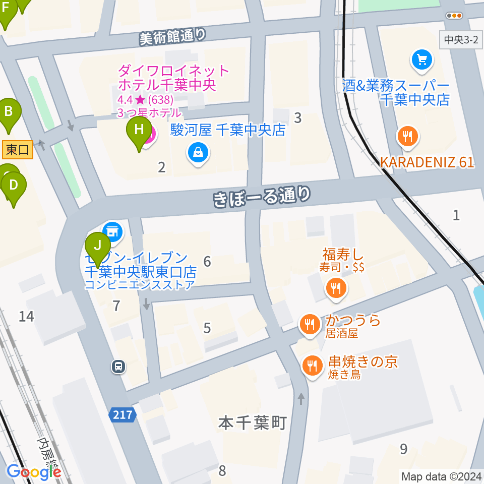 京成ローザ10周辺のカフェ一覧地図