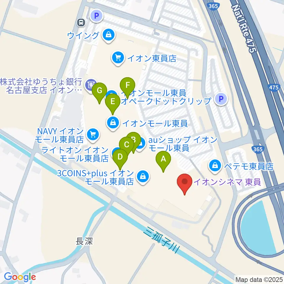 イオンシネマ東員周辺のカフェ一覧地図