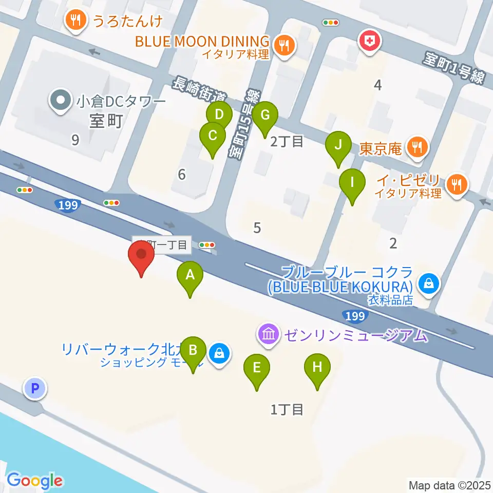 T・ジョイ リバーウォーク北九州周辺のカフェ一覧地図