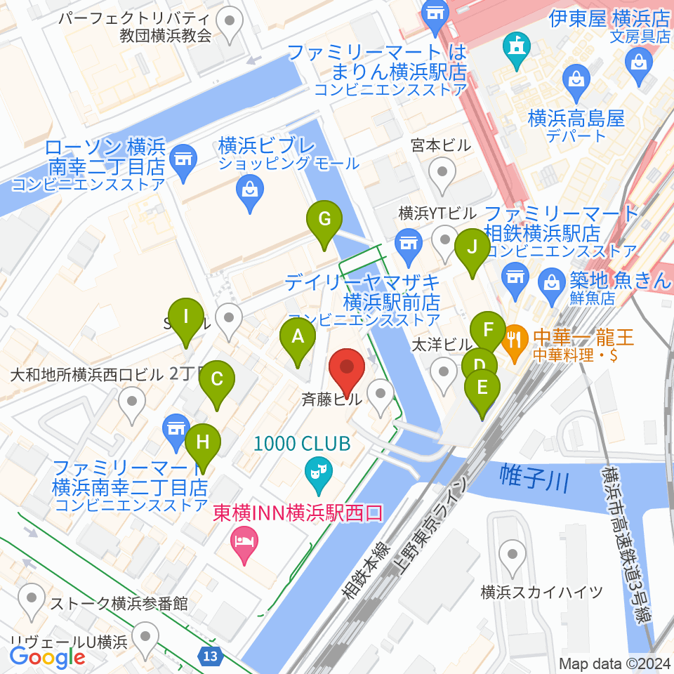 ムービル周辺のカフェ一覧地図