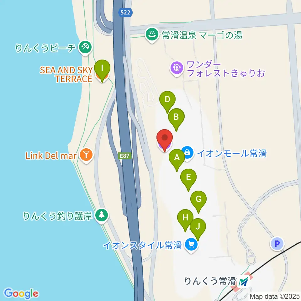 イオンシネマ常滑周辺のカフェ一覧地図