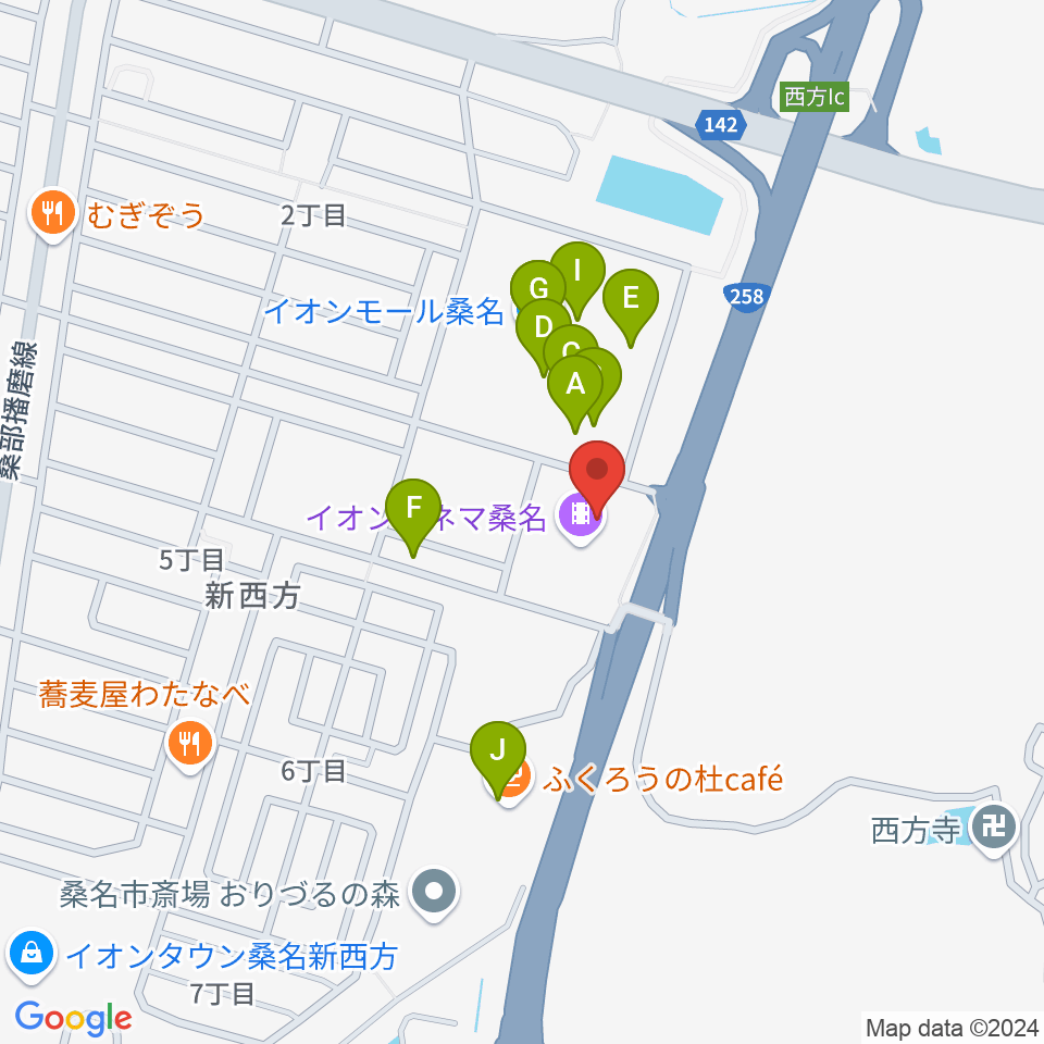 イオンシネマ桑名周辺のカフェ一覧地図