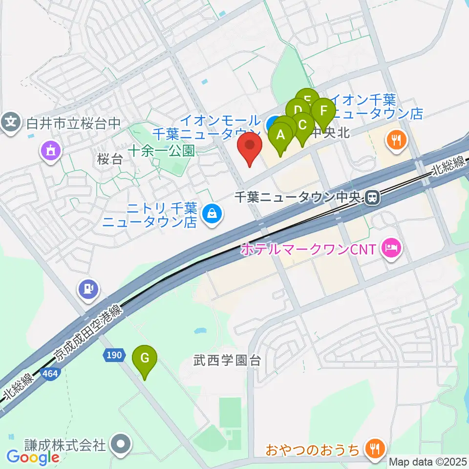 イオンシネマ千葉ニュータウン周辺のカフェ一覧地図