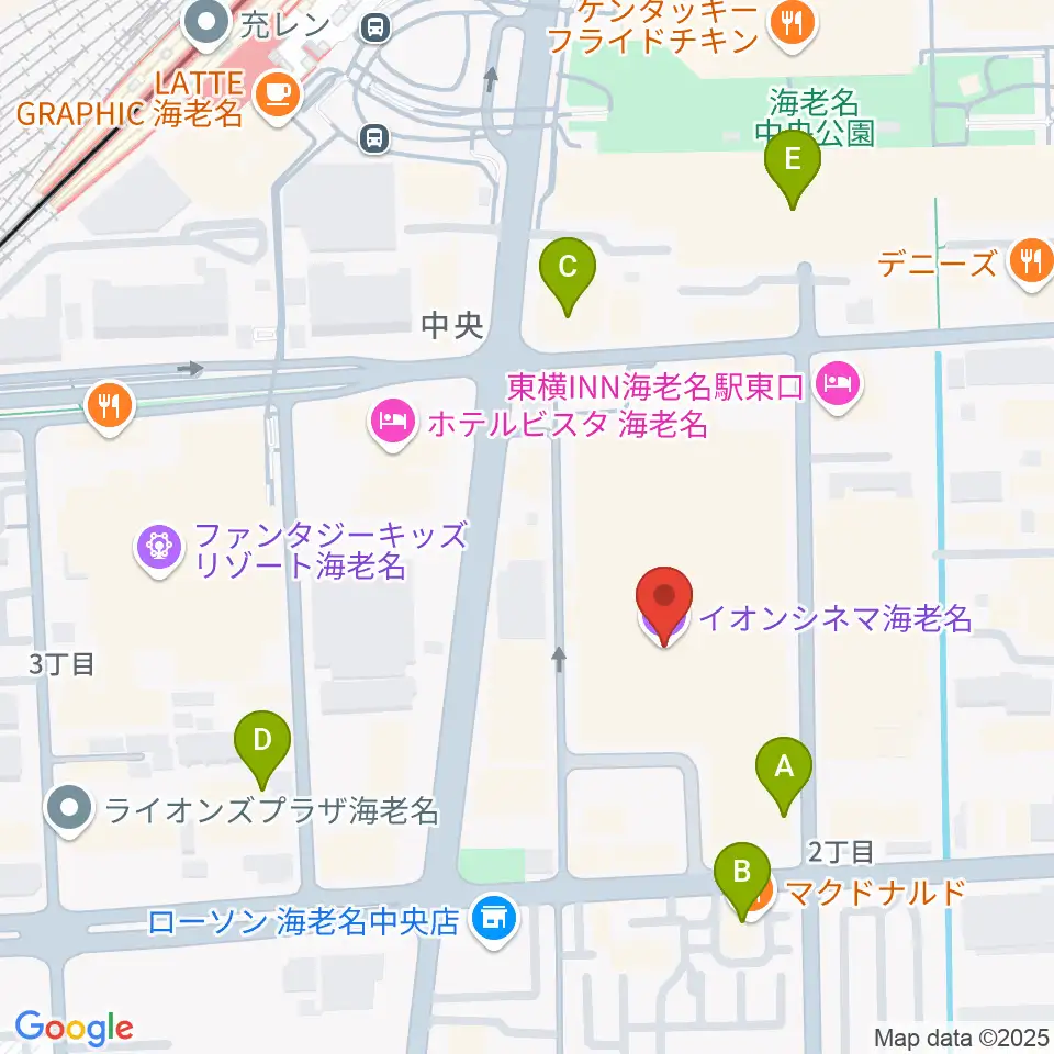 イオンシネマ海老名周辺のカフェ一覧地図
