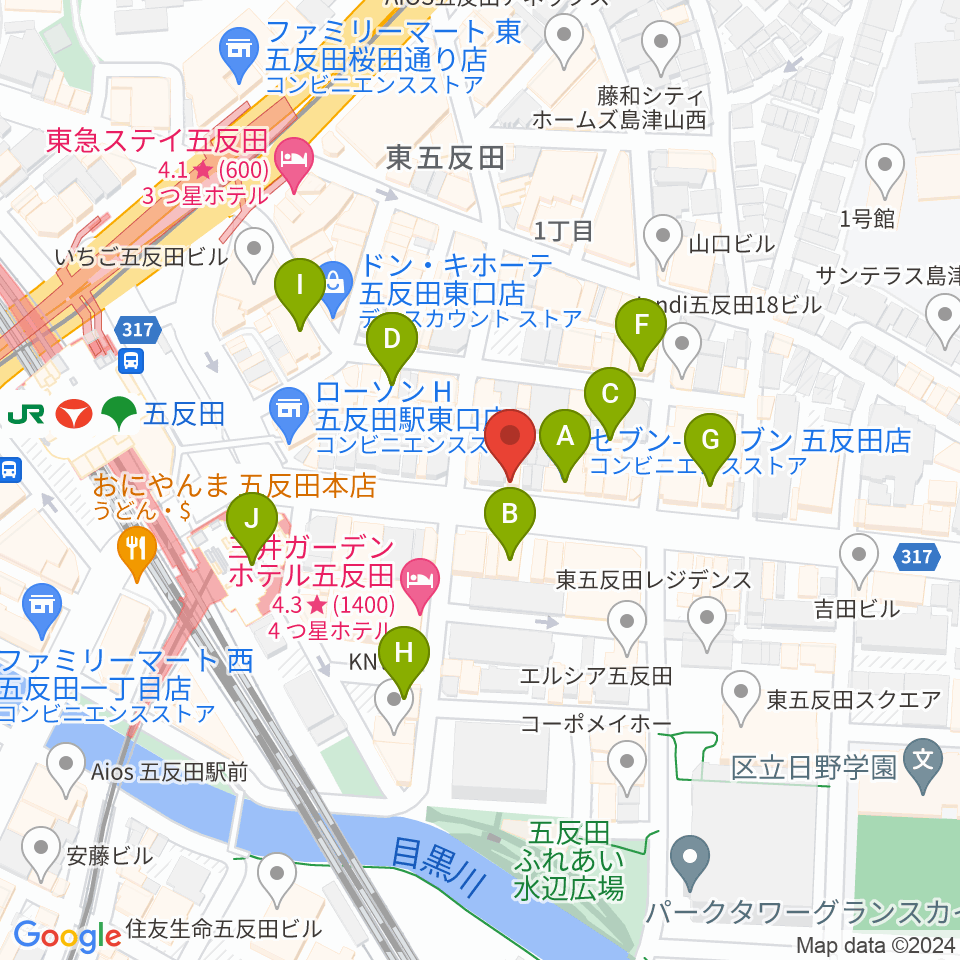 弾き語りbar ピストル周辺のカフェ一覧地図