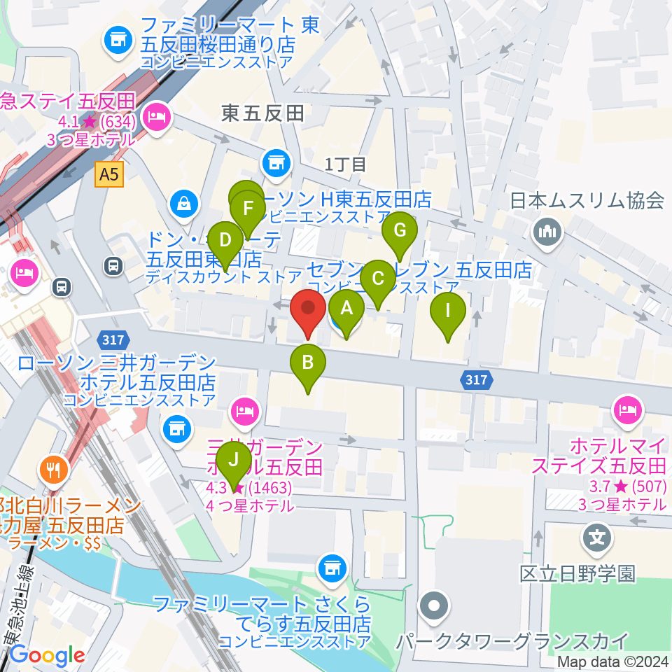 弾き語りbar ピストル周辺のカフェ一覧地図