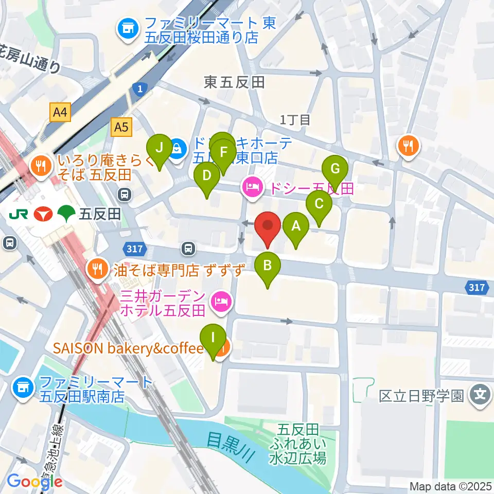 弾き語りbar ピストル周辺のカフェ一覧地図