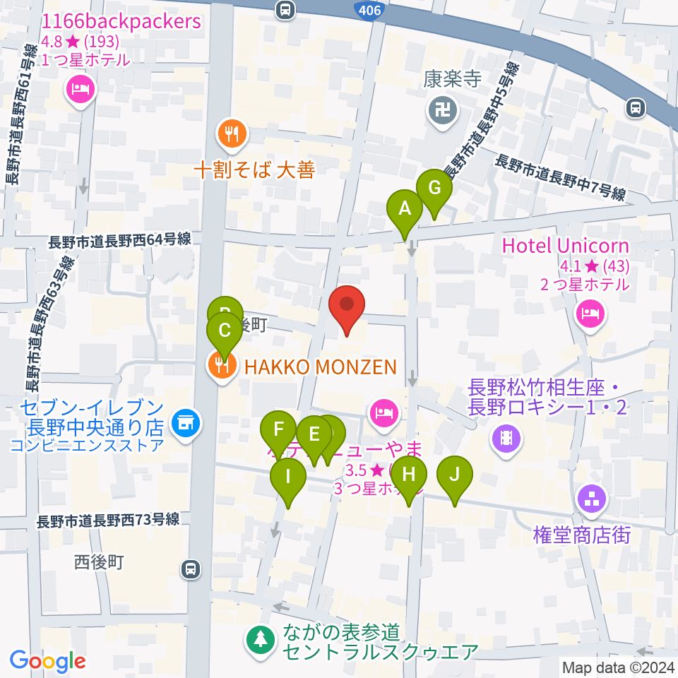 MISSTONES周辺のカフェ一覧地図