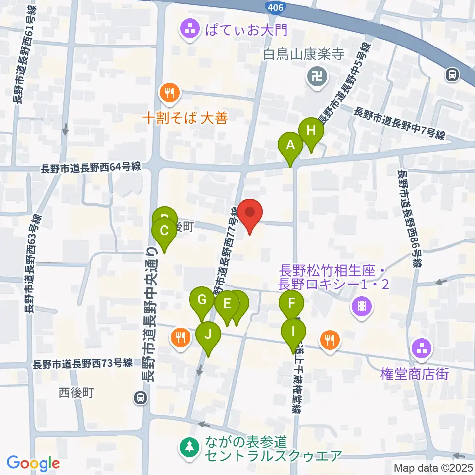 MISSTONES周辺のカフェ一覧地図