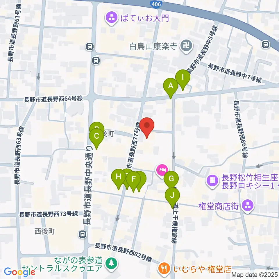 MISSTONES周辺のカフェ一覧地図